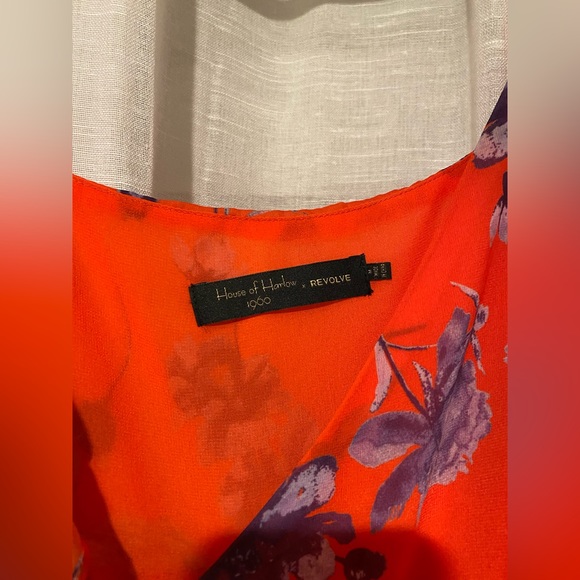 House of Harlow x Revolve Red Crimson Floral Dress - Size Medium - Picture 4 of 9